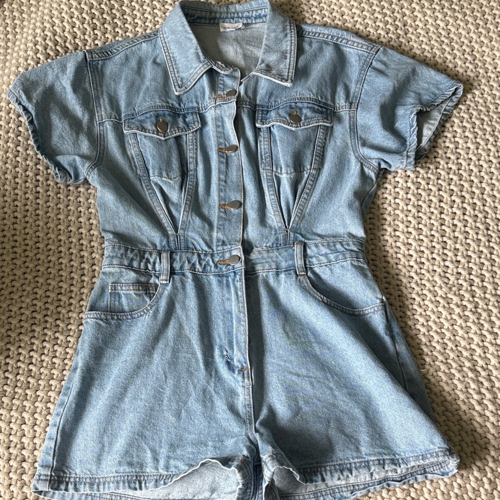 Le Lis Sky Blue Denim Shirt